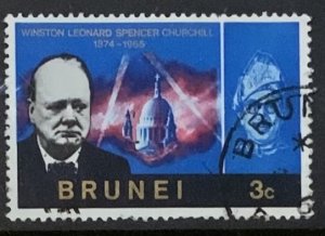 BRUNEI 1966 CHURCHILL 3cents  SG136 FINE USED