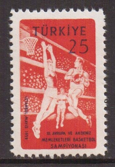 Turkey  #1441   MNH  1959  basketball