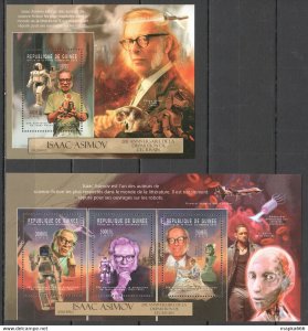 2012 Guinea Art Writer 20Th Anniversary Isaac Asimov Robots Kb+Bl ** Bc118