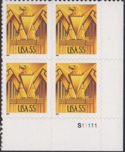 3471 Eagle Plate Block MNH