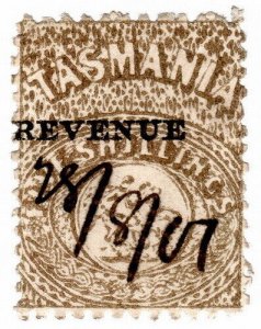 (I.B) Australia - Tasmania Revenue : Stamp Duty 5/- (no watermark)