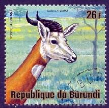 Dama Gazelle, Burundi stamp SC#C226 used 