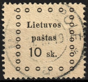 Lithuania #9  Used - First Kaunus Issue (1919)