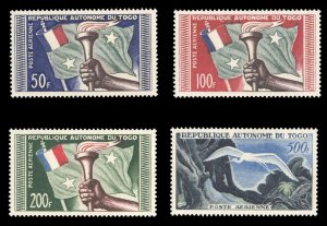 Togo #C22-25 Cat$22, 1957 Airpost, complete set, never hinged