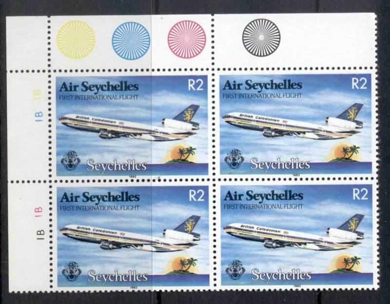 Seychelles 1983 Seychelles Air First International Flight blk4 MUH