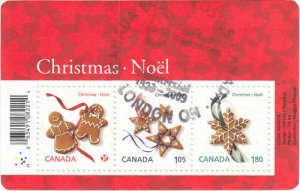 Canada 2012 Christmas Souvenir Sheet, #2581 Used