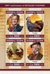 Sierra Leone - 2018 Richard Wagner - 4 Stamp Sheet - SRL18207a