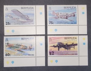 Bermuda Sc#648-51 MNH 1993 RAF Planes Military