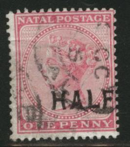 NATAL Scott 80  Watermark CA Used 1895 Creased