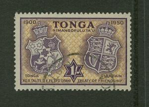 Tonga 1951 1s Arms of Tonga and Great Britain, used