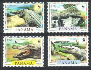 Panama WWF American Crocodile 4v 1997 MNH SC#846 a-d SG#1590-1593 MI#1787-1790