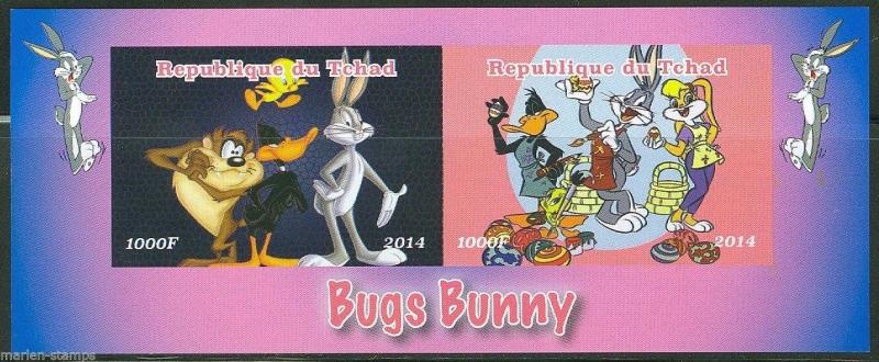 CHAD 2014   BUGS BUNNY SOUVENIR  SHEET IMPERFORATED  MINT NH