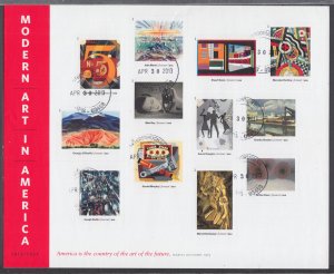 (S) USA #4748 Modern Art In America Full Sheet  Used (minimal bend at top)
