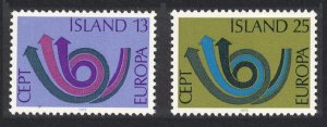 Iceland Europa 2v 1973 MNH SG#502-503