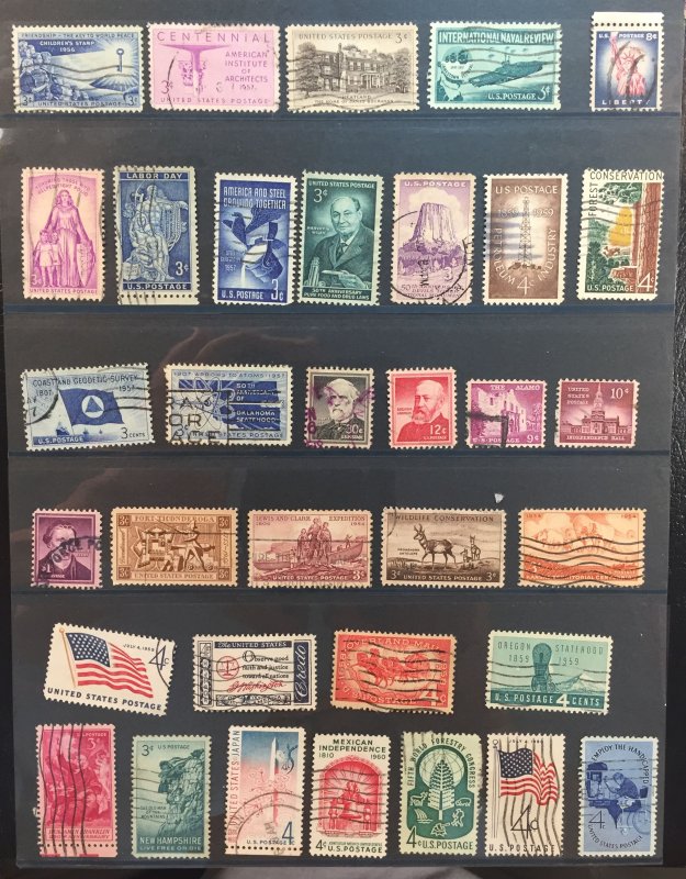 USA LOT: Bunch of stamps used - Commemoratives and Miscellaneous