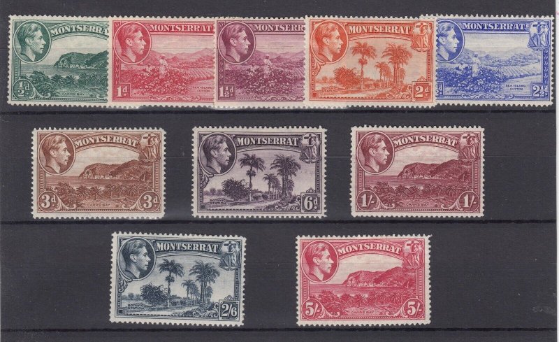 Montserrat KGVI 1938 Set To 5/- SG101/110 MLH BP2280 