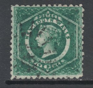 New South Wales Sc 56, SG 215, used. 1884 5p dark green Diadem, perf 10, sound