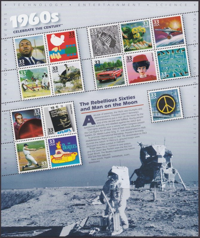 3188 Celebrate The Century 1960s MNH