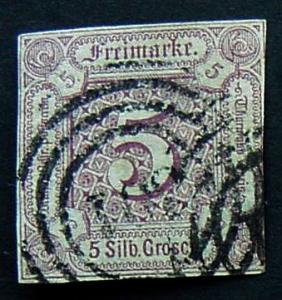 Germany, Thurn & Taxis, Scott 13, Used