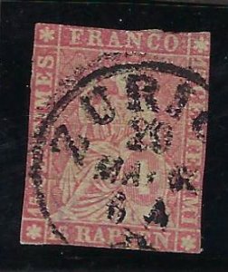 Switzerland #38 Used Avg. SCV$70.00...Popular Stamps!