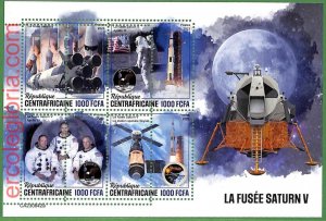 B1307 - Centrafricaine - ERROR MISPERF Stamp Sheet - 2023 - SPACE-