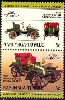 Automobile, 1903 De Dion-Bouton, Tuvalu Nanumaga SC#1 MNH