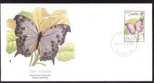 D1-Butterflies-Insects-FDC-Gambia-Brush Footed Butterfly-198