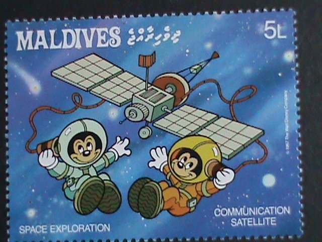 ​DISNEY-MALDIVES STAMP-1988- SC#1273 DISNEY CARTOON-SPACE MINT SET VERY FINE
