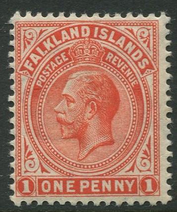 Falkland Is.- Scott 31 - KGV Definitive Issue -1912 - MLH - Single 1p Stamp