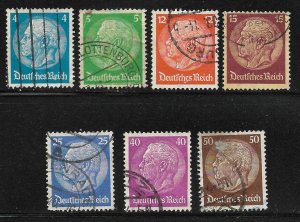 German Reich (1932) - Scott #391-397 F VF - Used