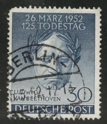 Germany Berlin Occupation Scott 9N80 used 1952 Beethoven $29