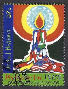 United Nations #892  37¢ My Dream for Peace (2005). Used.