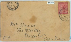 BK0227 - NATAL / TRANSVAAL- POSTAL HISTORY - COVER to WORCHERSTER Cape Town1900