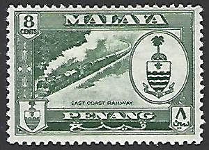 Malaya Penang #60 Mint Hinged Single Stamp