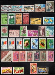 Chad ~ Collection of 58 Different Stamps  ~ Used,  CTO, MX