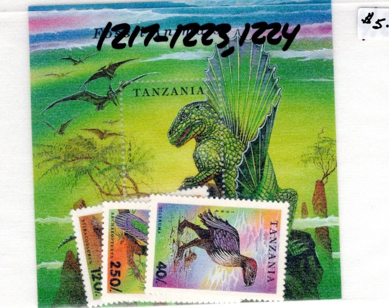Tanzania #1217-1223, 1224 MNH - Stamp Souvenir Sheet