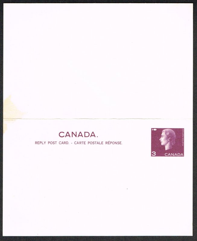 Canada Reply Unused Postcard Unitrade UY97