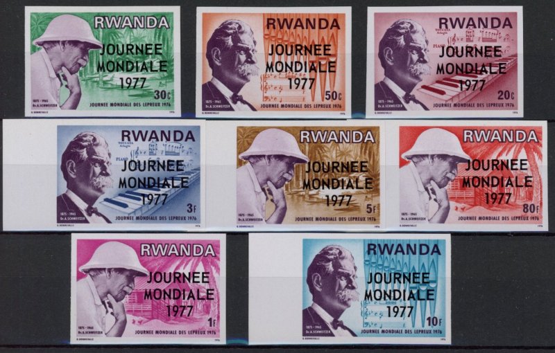 [Hip2510] Rwanda 1977 : Anti/Leper Good set very fine MNH imperf stamps