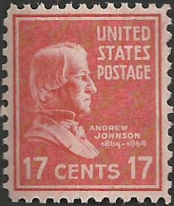 # 822 MINT NEVER HINGED ANDREW JOHNSON