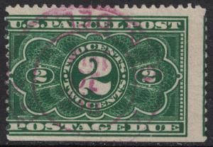 Scott JQ2- Used- 2c Parcel Post Postage Due, 1913- Back of Book BOB stamp