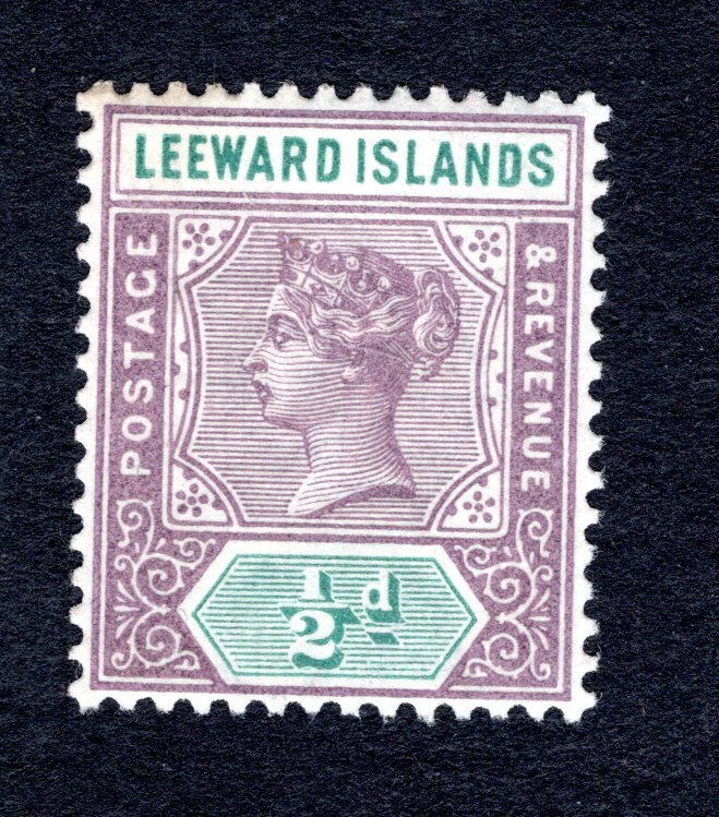 Leeward Islands SC #1   VF, Unused, OG, VLH,  CV $3.75   ..... 3450105