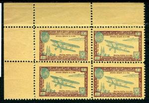 Yugoslavia 1928 Air mail Essay Block of 4 MNH 3988