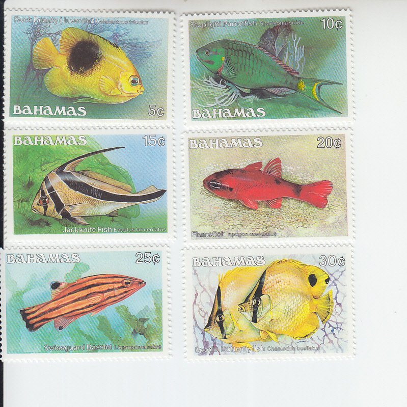 1986 Bahamas Fish (6) (Scott 604-09) MNH