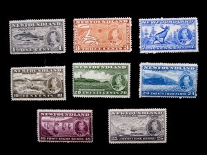 CANADA/NEWFOUNDLAND - SCOTT# 233-235,237,240-243 - MH - CAT VAL $31.50