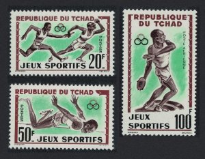 Chad Relay Discus High-jumping Sports 3v 1962 MNH SG#89-91