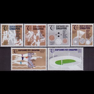 SINGAPORE 1972 - Scott# 183-8 SEAP Games Set of 6 NH