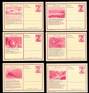 AUSTRIA (120) Scenery View Red 1.45 Shilling Postal Cards c1950s ALL MINT UNUSED