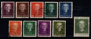 Netherlands Antilles 1950 Juliana Definitives, Part Set [Used]