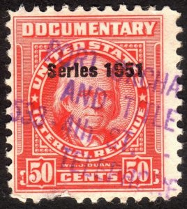 1951, US 50c, Documentary, Used, Sc R571