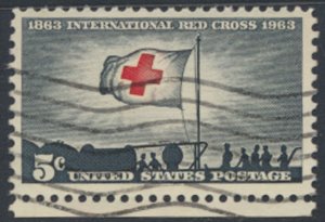 USA  SC# 1239  Used Red Cross  1963  see scan